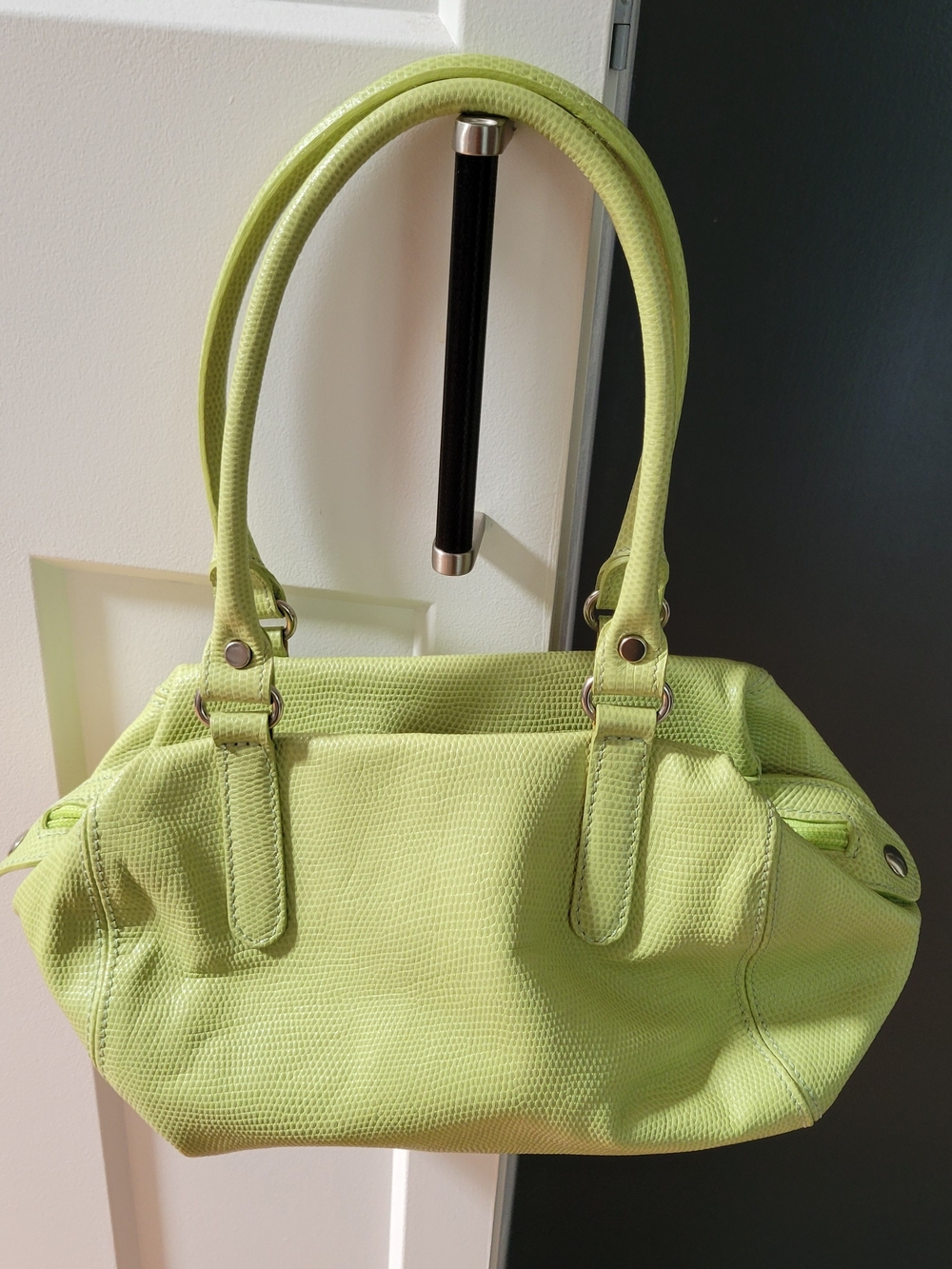 Talbots Lime Green Genuine Leather Handbag